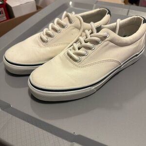 Sperry Men's White Canvas Sneakers
